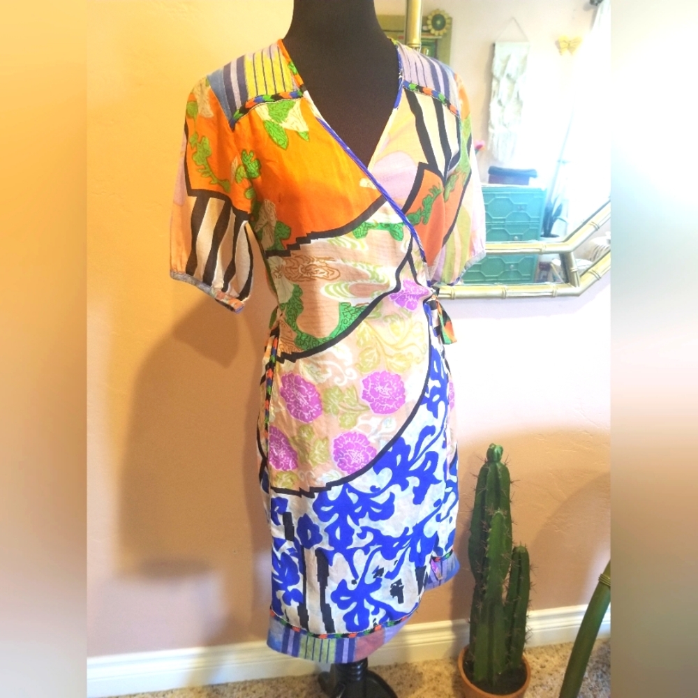 Aoyama Itchome Silk Wrap Dress